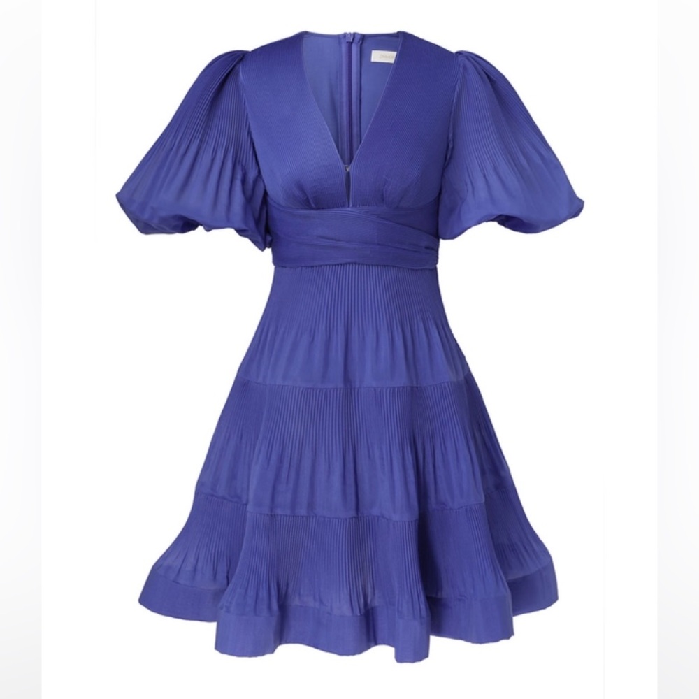 Zimmermann Pleated Mini Dress, Lapis
